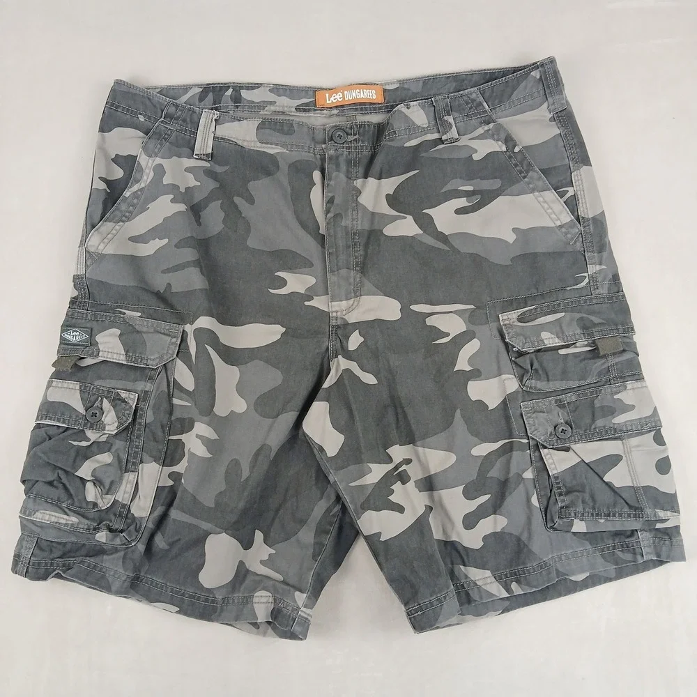 Lee Dungarees 42x12 Mens Cargo Shorts Camo‎ Canvas Heavyweight